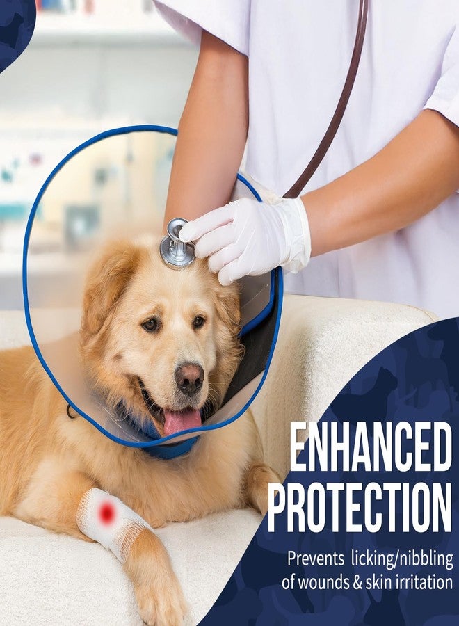 OneTigris Depth Adjustable Soft Dog Cone Collar for Medium Large Dogs After Surgery, Recovery for Small Dogs, Lightweight Elizabethan Collar for Dog to Stop Licking (Blue, M) - Image 4